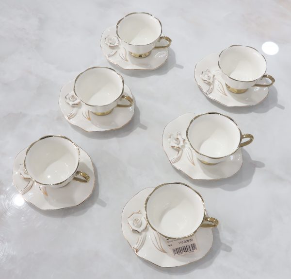 Service à café Fleur doré
