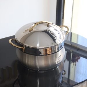 Service Inox 10 piéces  avec doré