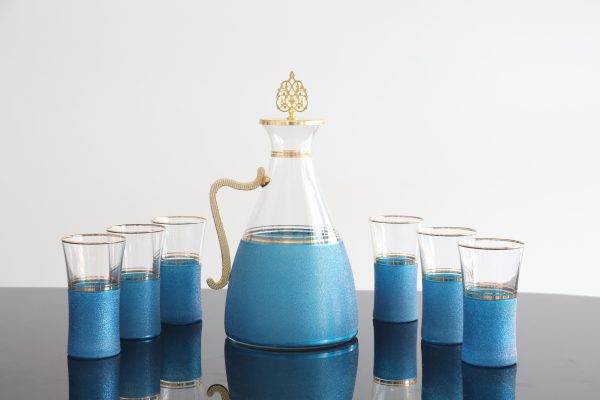 Pack de 6 verres+carafe forme triangle