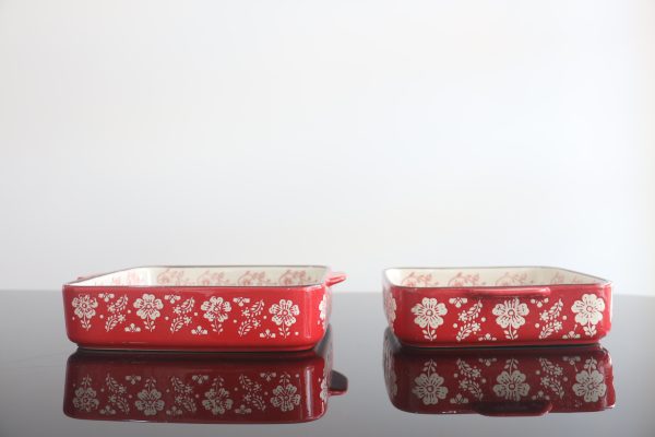 Plat de Four Carré Rouge