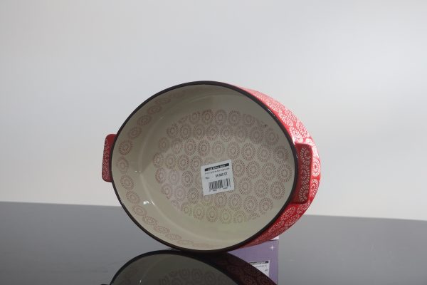 Plat de Four Rouge Ovale – Image 4