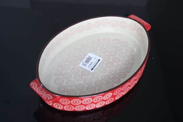 Plat de Four Rouge Ovale – Image 2